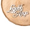 3pcs. "Legjobb Anya" wooden inscription 10 x 6cm - White