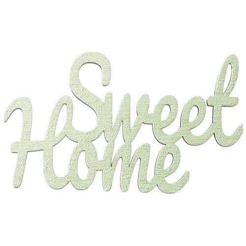 3db. "Sweet Home" felirat fából 10 x 6cm - Zöld