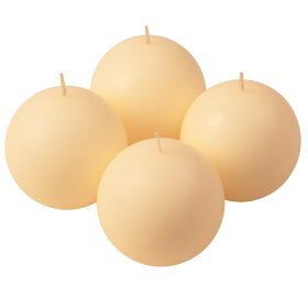 Adventi gömb gyertya készlet 8cm - Matt ekrü