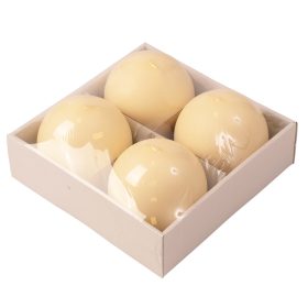 Adventi gömb gyertya készlet 8cm - Matt ekrü