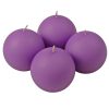Adventi gömb gyertya készlet 8cm - Matt lila
