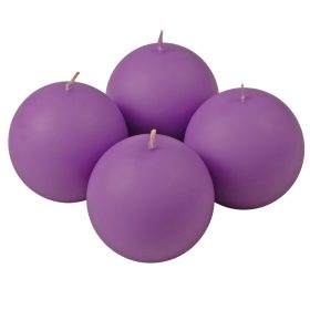Adventi gömb gyertya készlet 8cm - Matt lila