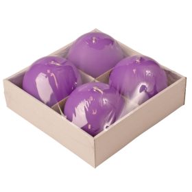Adventi gömb gyertya készlet 8cm - Matt lila