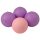 Adventi gömb gyertya készlet 8cm - Matt 3 lila, 1 rózsaszín