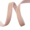 Glittering velvet ribbon 10mm x 10m - Powder pink