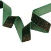 Glittering velvet ribbon 25mm x 10m - Dark green