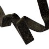 Csillogó bársony szalag 25mm x 10m - Fekete