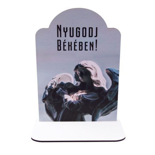 Decorable All Saints' Base, candlestick holder with "Nyugodj Békében!" inscription - 10 x 18 x 23.5cm