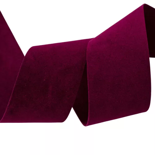Bársony szalag, 2 oldalas, 40mm x 10m - Wine red