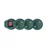 3-Way Extension Cord with Switch, 5 m, 3x1.5 mm², Green