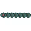 6-Way Extension Cord with Switch, 5 m, 3x1.5 mm², Green