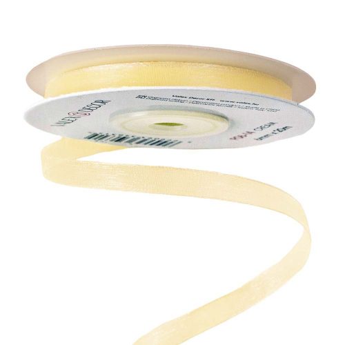 Organza ribbon 6mm x 20m - Cream