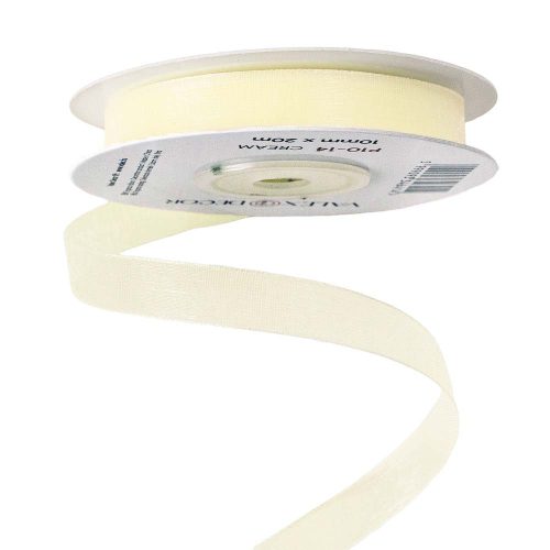 Organza ribbon 10mm x 20m - Cream