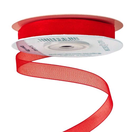 Organza ribbon 10mm x 20m - Red
