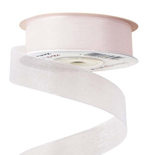 Organza ribbon 20mm x 20m - White