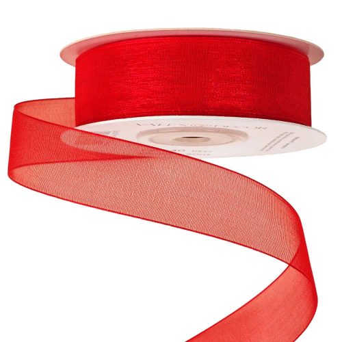 Organza ribbon 20mm x 20m - Red