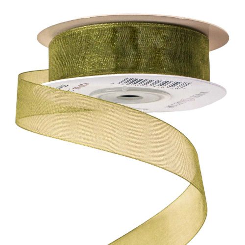 Organza ribbon 20mm x 20m - Olive green