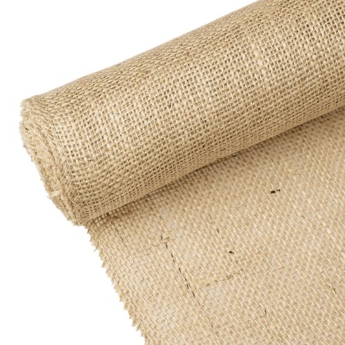 Nature jute roll with sewn edge 25cm x 5m