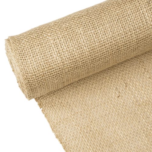 Nature jute roll with sewn edge 50cm x 5m