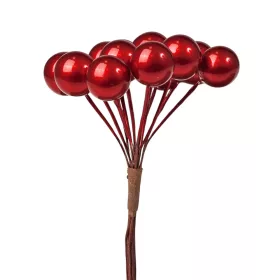Bogyós dekor pick ⌀ 1.5 cm, 12 szál, 10cm magas - Bordó