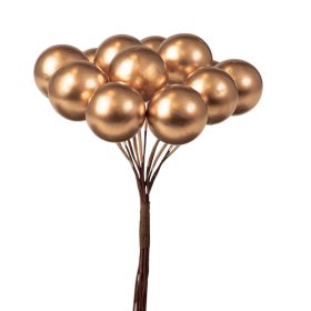 Bogyós dekor pick ⌀ 1.9 cm, 12 szál, 11 cm magas - Arany