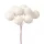 Pearl Decorative Ball Pick ⌀ 2.2 cm, 12 stems, 10 cm high - White