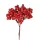Glossy Berry Decorative Bundle, 6 stems, 17 cm high - Red