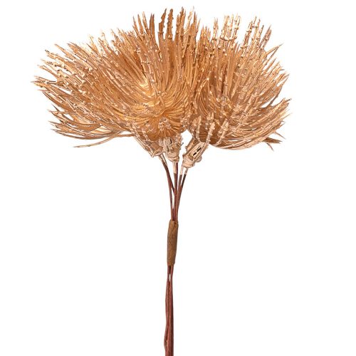 Tüskés virág dekor köteg ⌀ 3.5 cm, 6 szál, 14 cm magas - Arany
