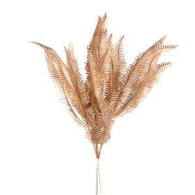   Páfrány leveles dekor köteg, 8 szál, 33 cm magas - Arany
