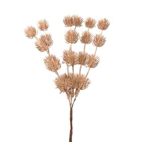 Bogáncsos dekor köteg, 6 szál, 24 cm magas - Arany
