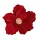Velvet Poinsettia Decorative Pick, 15 cm high - Burgundy
