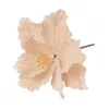 Bársony mikulásvirág dekor pick ⌀ 14cm, 15cm magas - Ekrü