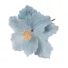 Bársony mikulásvirág dekor pick ⌀ 14cm, 15cm magas - Világoskék