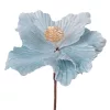 Bársony mikulásvirág dekor pick ⌀ 14cm, 15cm magas - Világoskék