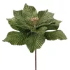 Bársony mikulásvirág dekor pick ⌀ 18cm, 20cm magas - Zöld