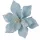 Velvet Poinsettia Decorative Pick ⌀ 18cm, 20cm Tall - Light Blue