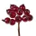 Rosehip Decorative Pick Ø 1.5cm, 12 Stems, 10cm Tall - Burgundy