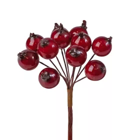   Csipkebogyó dekor pick Ø 1.5cm, 12 szál, 10cm magas - Bordó