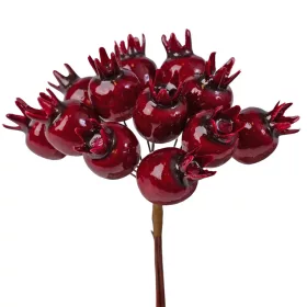   Gránátalma dekor pick Ø 2cm, 12 szál, 11cm magas - Bordó