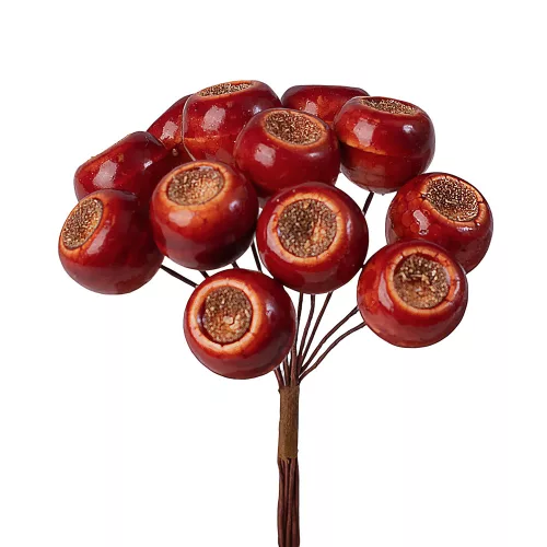 Bogyós dekor pick Ø 1.9cm, 12 szál, 11cm magas - Barna