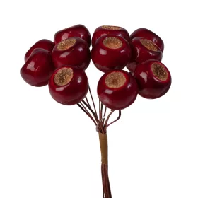 Bogyós dekor pick Ø 1.9cm, 12 szál, 11cm magas - Bordó