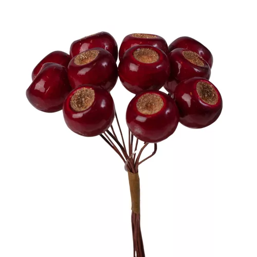 Bogyós dekor pick Ø 1.9cm, 12 szál, 11cm magas - Bordó
