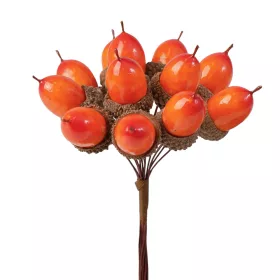 Makk dekor pick Ø 1.5cm, 12 szál, 11cm magas - Narancs