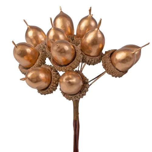 Makk dekor pick Ø 1.5cm, 12 szál, 11cm magas - Arany
