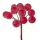 Rosehip Decorative Pick Ø 1.5cm, 12 Stems, 11cm Tall - Red