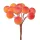 Rosehip Decorative Pick Ø 1.5cm, 12 Stems, 11cm Tall - Orange