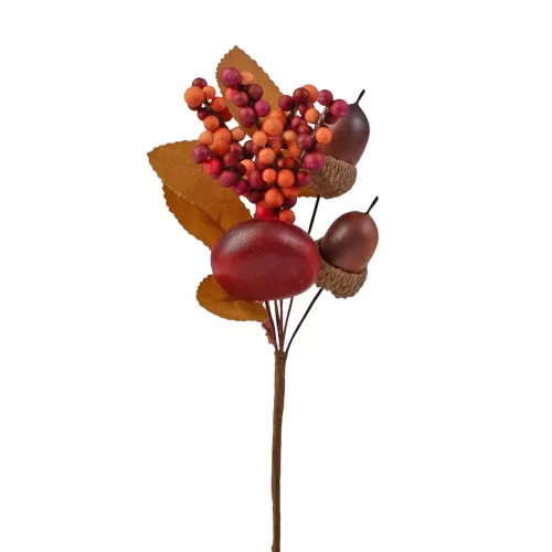 Őszi terméses dekor pick, 16cm magas