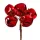 Metal Decorative Bell Bundle Ø 3cm, 6 Stems, 11cm Tall - Burgundy