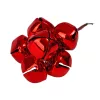 Metal Decorative Bell Bundle Ø 3cm, 6 Stems, 11cm Tall - Burgundy