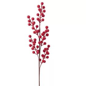 Bogyós dekor ág, 68cm magas - Piros